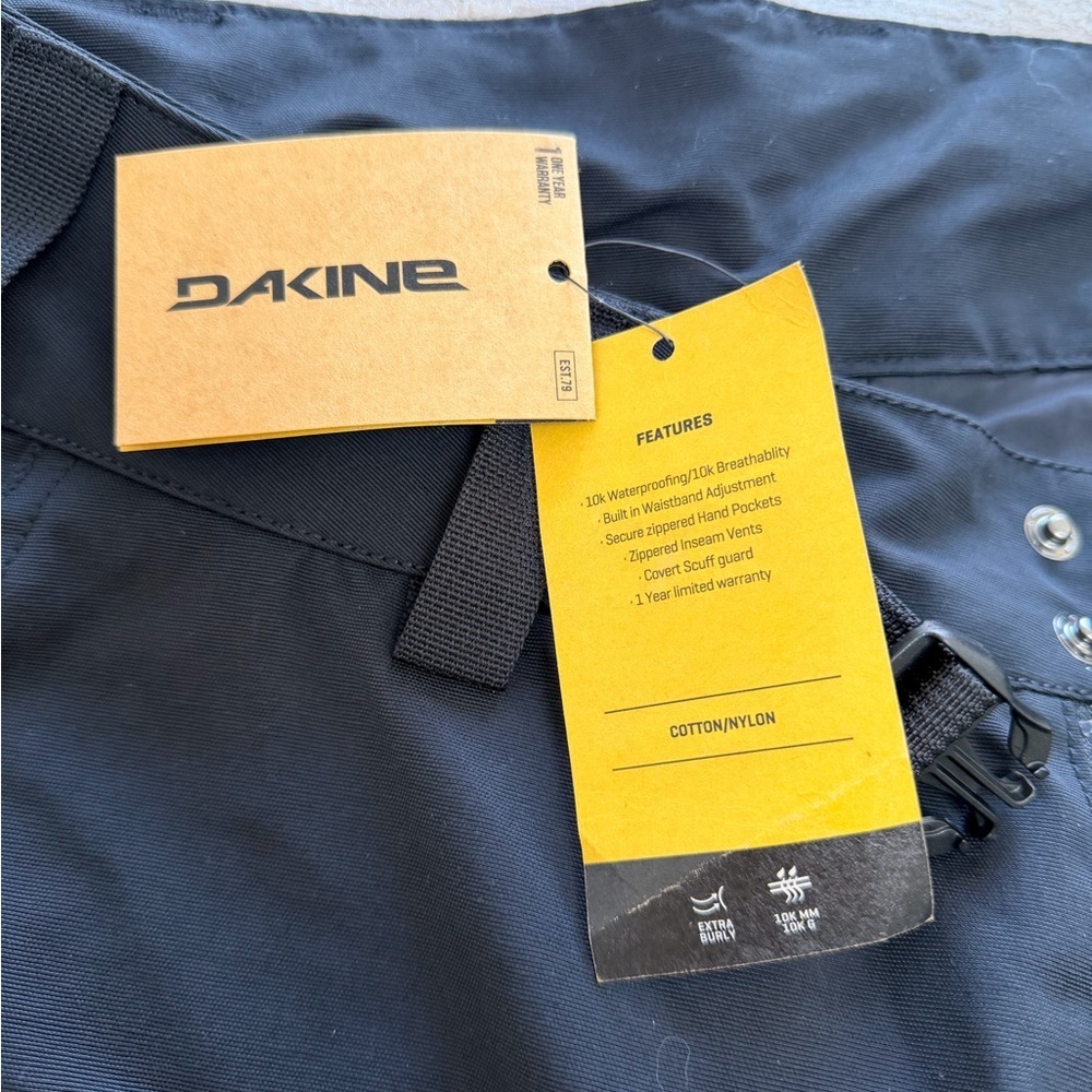 NWT! Dakine Unisex A-1 Black Snow pants, Size S - Picture 5 of 16